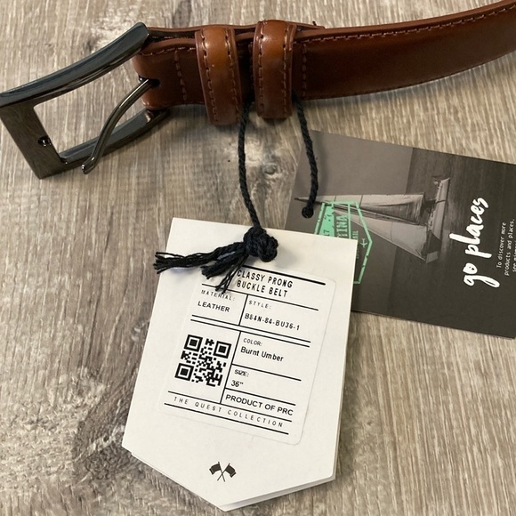 Mio Marino Leather Classy Prong Buckle Belt - Picture 3 of 7